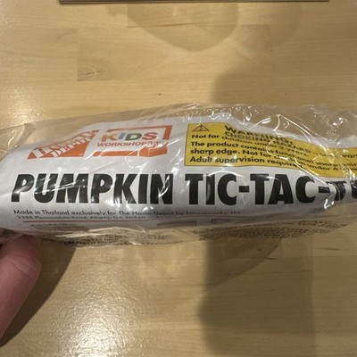 Home Depot Kids Workshop Pumpkin Tic Tac Toe New With Pin November 2024