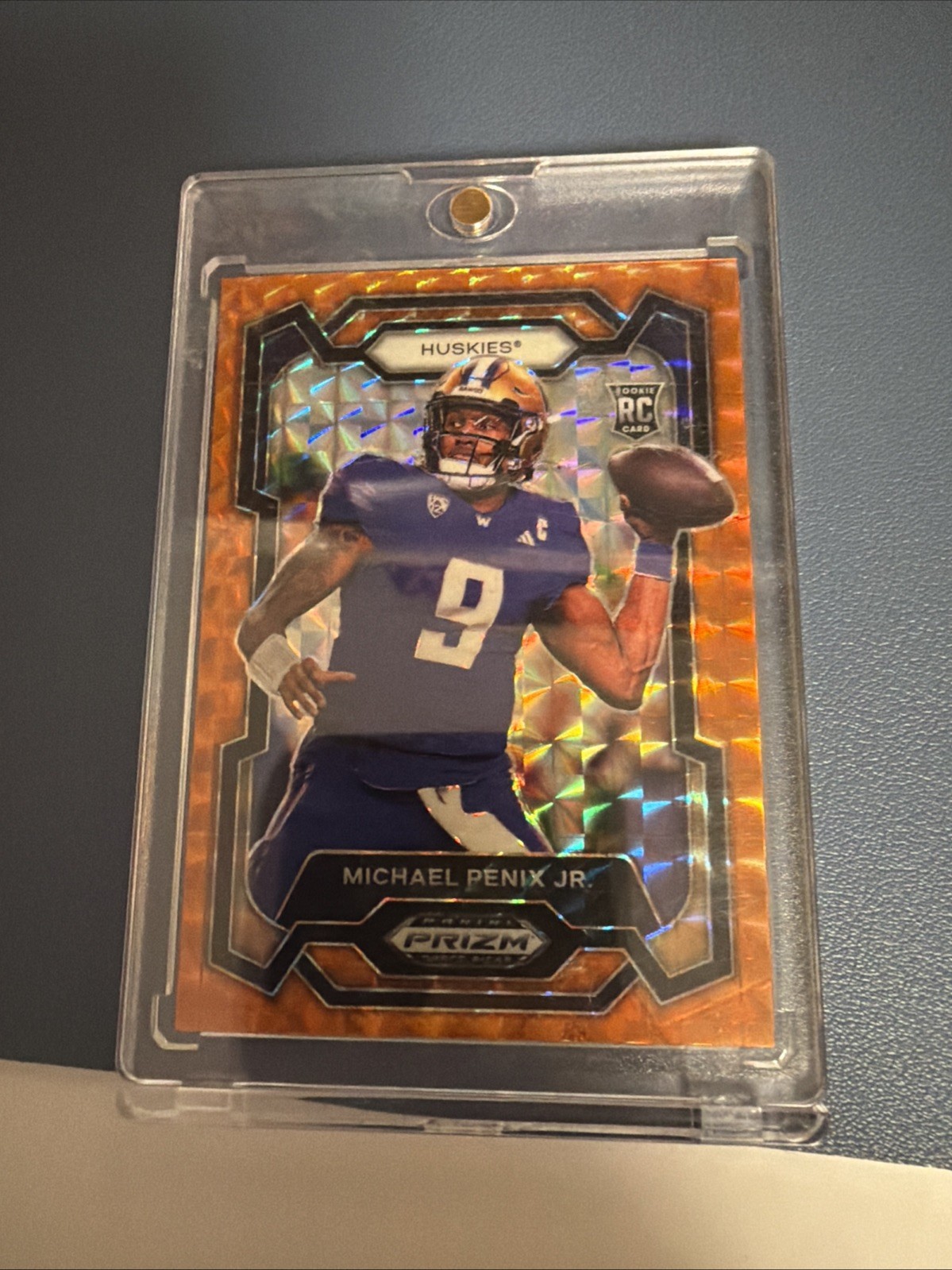 2024 Panini Prizm Draft Picks Michael Penix Jr #101 Orange Finite Prizm /39 (RC)