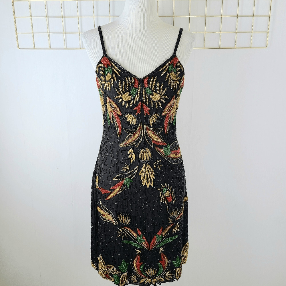 JASDEE Womens Dress Bolero Jacket Medium Beaded Evening Vintage- Read image 3