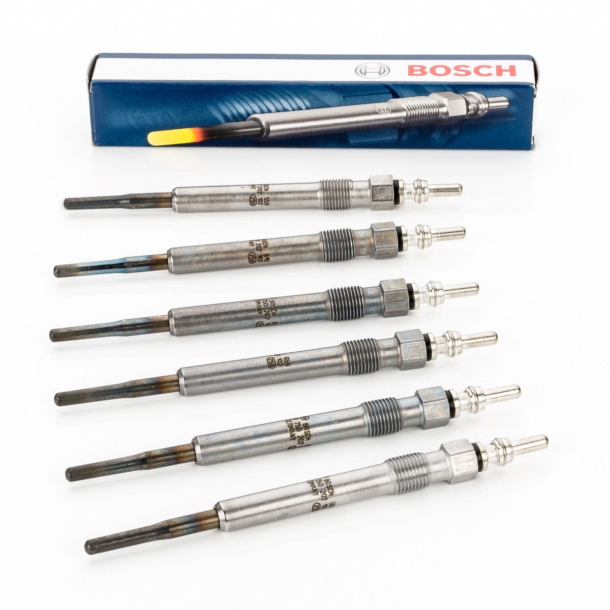 6x Glow Plugs Original BOSCH Duraterm 0250202102 for SKODA SUPERB 3U4 2.5 TDI