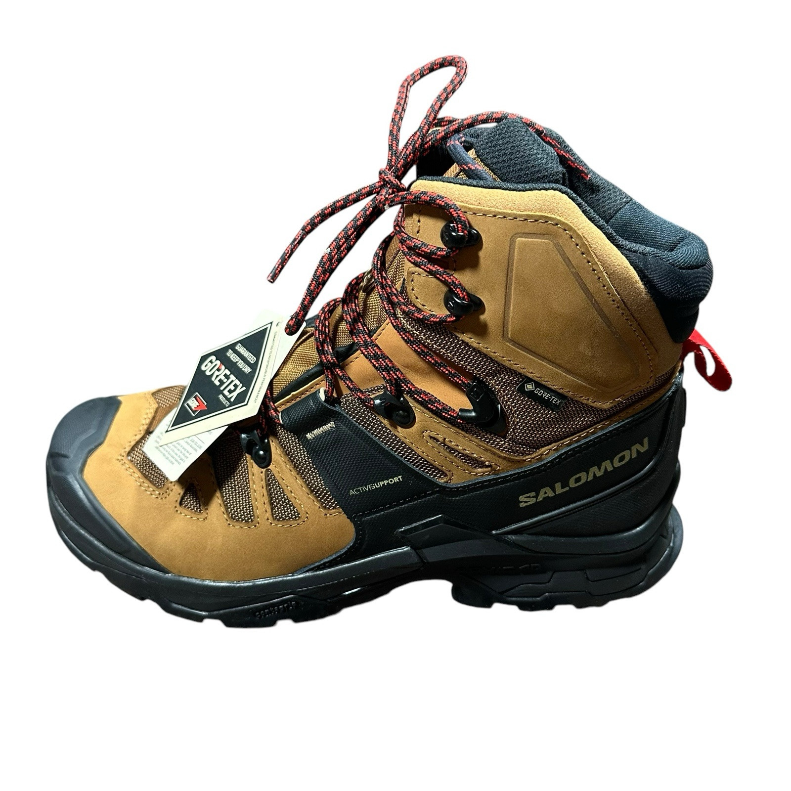 Stivali da trekking Salomon da uomo taglia 10 5 Quest 4D GTX GoreTex in pelle impermeabili marroni