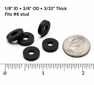 #ad #6 EPDM Rubber Washers 1 8quot; ID x 3 8quot; OD x 3 32quot; Thick Auto Body Electrical USA $15.49