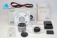 Canon EOS M10 Digital Camera White Body w/ EF-M 15-45mm IS STM & Box #251112d