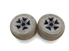 2x Proline Hole Shot #8303 1/10 Stadium Truck Tires on 12mm Hex Wheels used