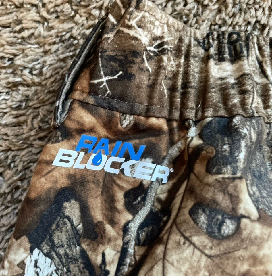 Pantalones de caza camuflados resistentes al agua bloqueador de lluvia borde árbol real para hombre talla 3XL Foto 4 de 4