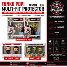 Funko Pop Protector 0.6mm Case Fits Pop Yourself | Dual 2x Standard 4" | 3 Pack
