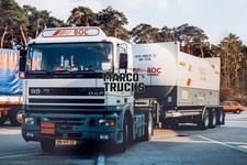 Truck photo DAF 95 350 ATI Tanker semitrailer Netherlands white BOC GASSEN #a1rx