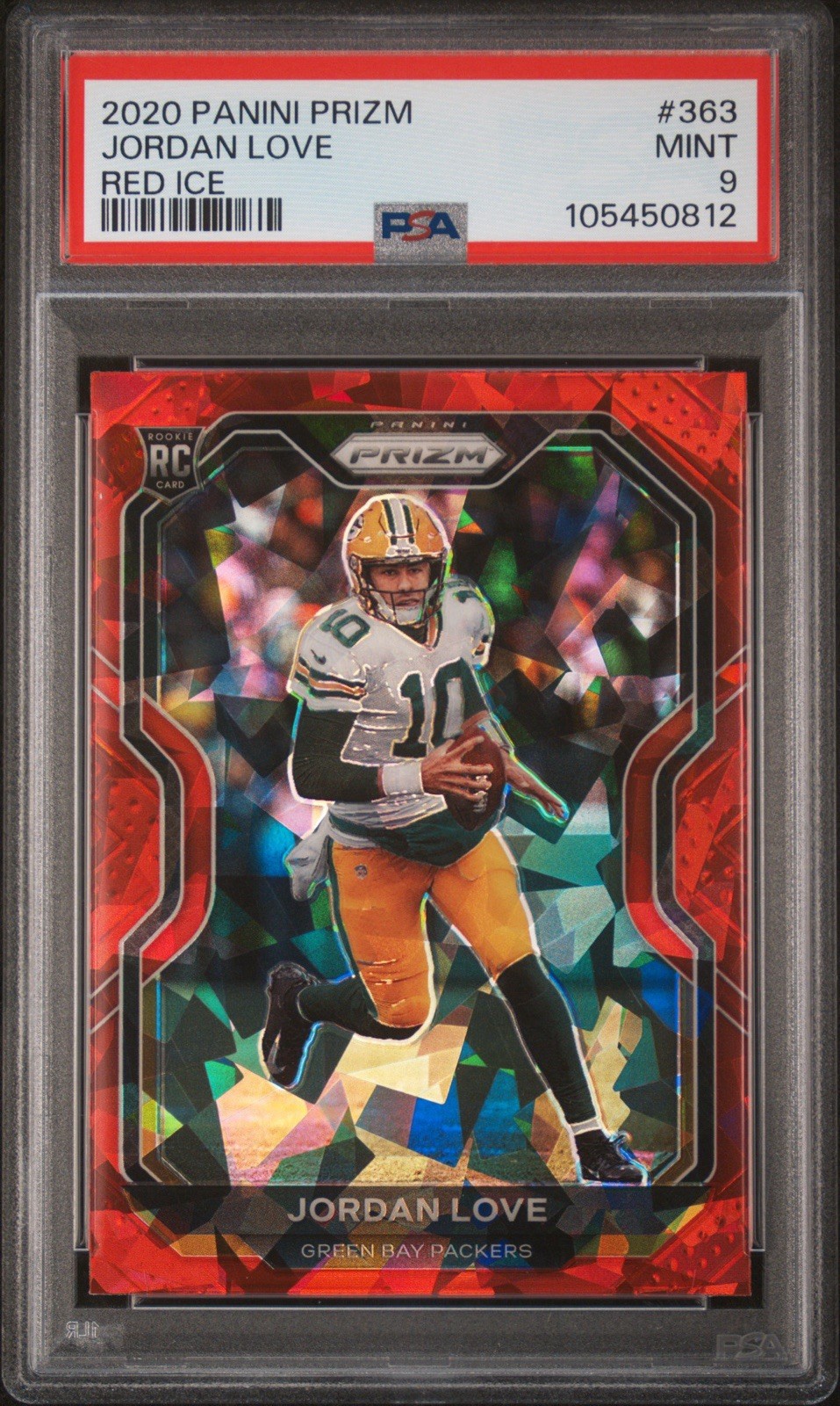 Jordan Love Panini Prizm #363 Red Ice