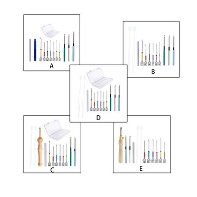 12x DIY Punch Needle Stickset für Strick-Kreuzstich-Anfänger