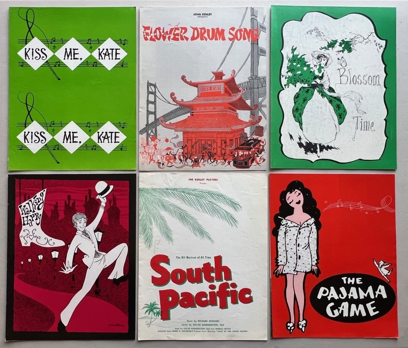 Kenley Players 1950 – 1970 Lot of 6 Theatre Programs Kiss Me Kate South Pacific