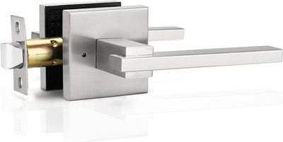 5-Pack Satin Nickel Keyless Privacy Door Levers for Any Door Style