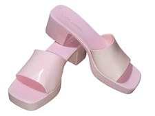 Steve Madden Pink  Harlin Block Heel Jelly  Womens Sandal - Size 9