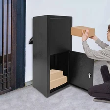 Parcel Drop Box Package Delivery Box Large Mail Box with Key Lock 38*29*90cm