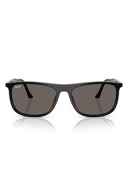 New Ray-Ban Men 58mm Polarized Gradient Square Sunglasses Authentic Black