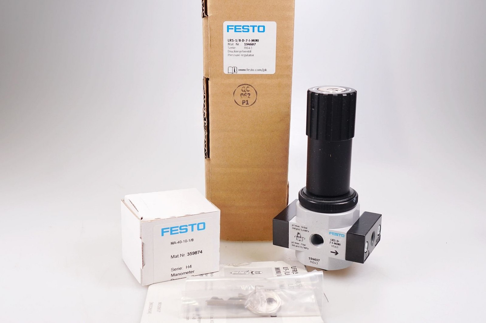 FESTO LRS-1/8-D-7-I-MINI 194607 Pressure Regulating Valve OVP