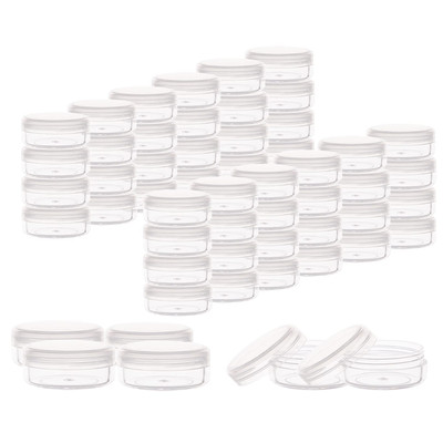 10 Gram Sample Containers, 100 Count Cosmetic Containers with Lids, Refillabl...