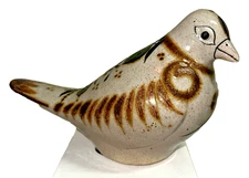 Vintage Large 10"X6" Hand Painted Tonala Mexican Pottery Bird Colorful
