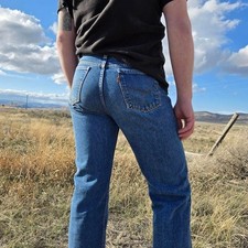 Vintage 80s 90s Levi's 505 orange tab jeans Tag size 34x30 Fits 34x28