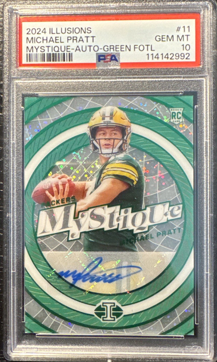 Michael Pratt Panini Illusions Mystique #11 Autograph-Green Fotl