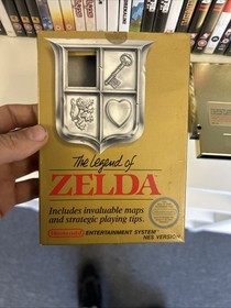 The Legend of Zelda NES Gold Cart Boxed with Manual Tested Working