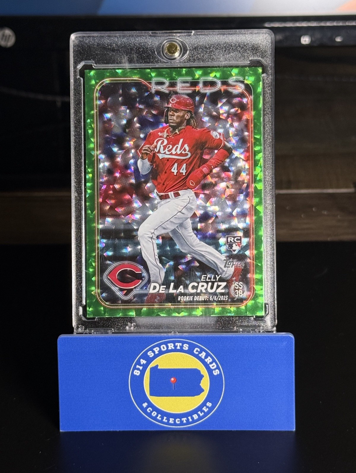 2024 Topps Update Elly De La Cruz Rookie Debut RC US350 Green Crackle /499