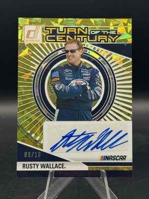 Rusty Wallace 2025 Donruss Racing Turn of the Century Gold Ice Auto /10