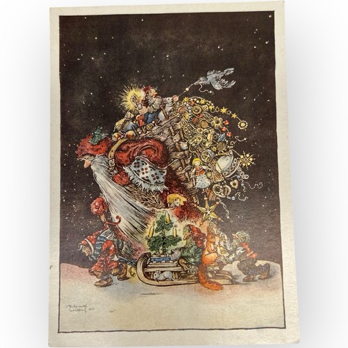 3 Vtg Sulamith Wulfing Art Cards Collectible Series 31 1953 Owl Nikolaus Angel - Picture 2 of 10