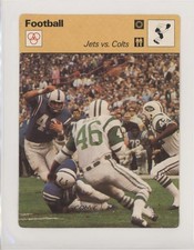 1977 Sportscasters Lausanne Printed in Italy Tom Matte New York Jets #01-20 0f8
