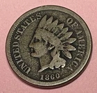 1860 Indian Head Copper-Nickel Cent Pointed Bust