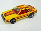 VINTAGE 1979 HOT WHEELS BLACKWALL BW YELLOW TURBO MUSTANG COBRA HONG KONG 1/64