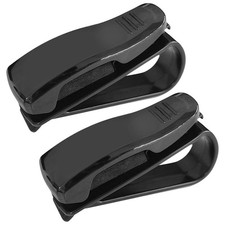 2x Car Sunglasses Ticket Card Holder Clip Glasses Sun Visor Universal Mount Case