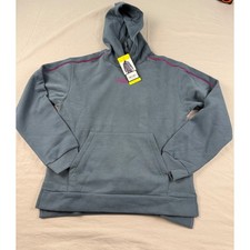 Puma Womens Fleece Hoodie Blue Pink Piping Logo Sweatshirt 689262-02 Small NEW