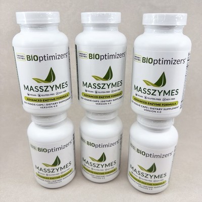 6 Pack Bioptimizers Masszymes 1500 Caps Advanced Proteolytic Enzyme 4.0