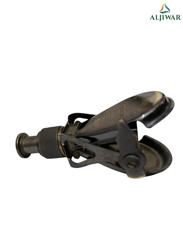 Handmade Brass Antique Binoculars with Leather Case Nautical Gift Decor - Image 2 of 4