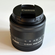 Canon EF-M 15-45mm f3.5-6.3 IS STM Black/Graphite Lens, Excellent Condition.