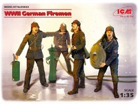 Icm 1/35 Kit Actionfigur Militare Wwii German Firemen 4 Figuren Modell