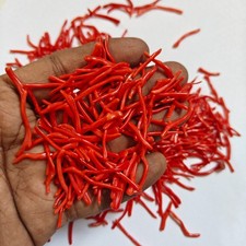 500 Pieces Italian Natural Red Coral Branch Mediterranean Sea Red Coral Gemstone
