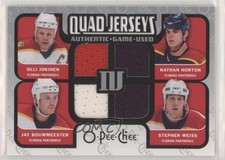 2007-08 O-Pee-Chee Quad Jerseys Jay Bouwmeester Nathan Horton Stephen Weiss fm0
