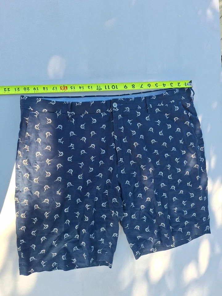 Ralph Lauren Polo Chino Pantalones Cortos Marlin 40 Azul Vela Pez Calce Clásico Preppy Foto 4 de 4