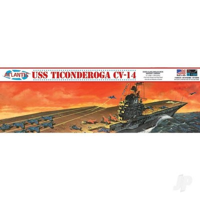 Atlantis Models 1:500 USS Ticonderoga Flugzeugträger CV14 Plastikschiff Bausatz