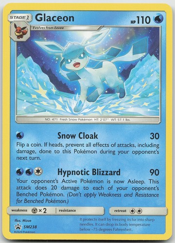 Glaceon SM Promos NM Pokemon SM238
