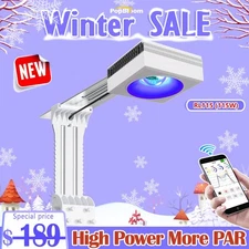 PopBloom RL115 WiFi Reef Led Aquarium Light for 24" Marine Reef Coral Grow Tank