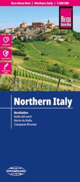 Northern Italy Map 1:400,000 scale (Sheet map, folded)