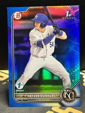 2022 Bowman Draft #BDC-44 Hayden Dunhurst 1st Edition Blue Refractor #/150 RC