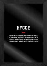 hygge Framed Wall Art Poster Canvas Print Picture