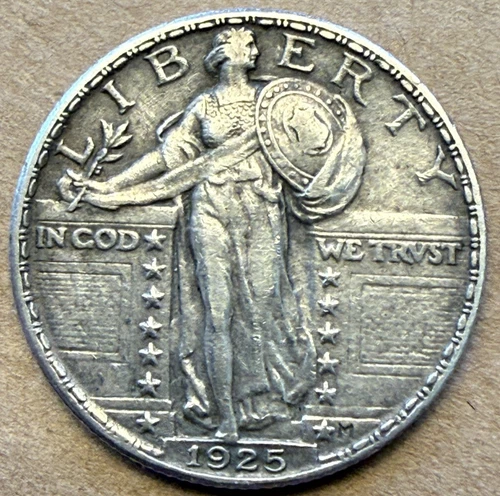 1925 Standing Liberty quarter, high grade