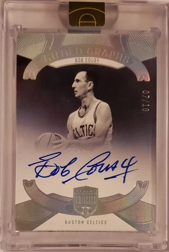 BOB COUSY AUTO 2021-22 Panini Eminence Gilded Graphs /10 HOF BOSTON CELTICS 👑