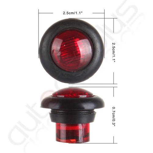 5x Cab Marker Roof light 17 LED Amber Fit Kenworth Peterbilt + 4x red round lamp - Picture 10 of 10