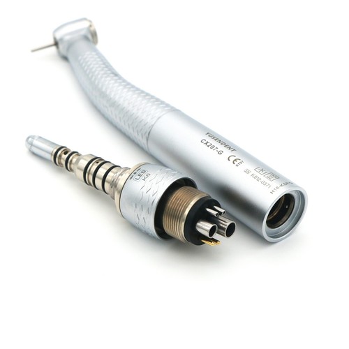 US COXO Dental Alta Velocidad Fibra Óptica Pieza de Mano 6 Agujeros Acoplador LED Ajuste KAVO - Imagen 7 de 57