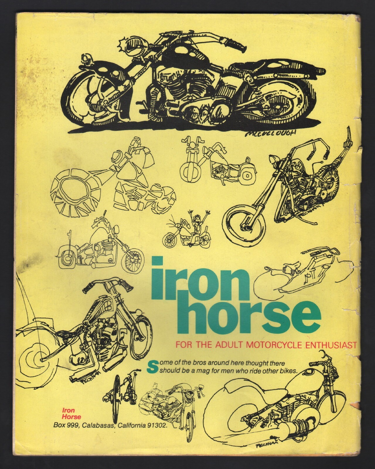 IRON HORSE MAGAZINE 2, April 1979, LOOSE BACK COVER eBay